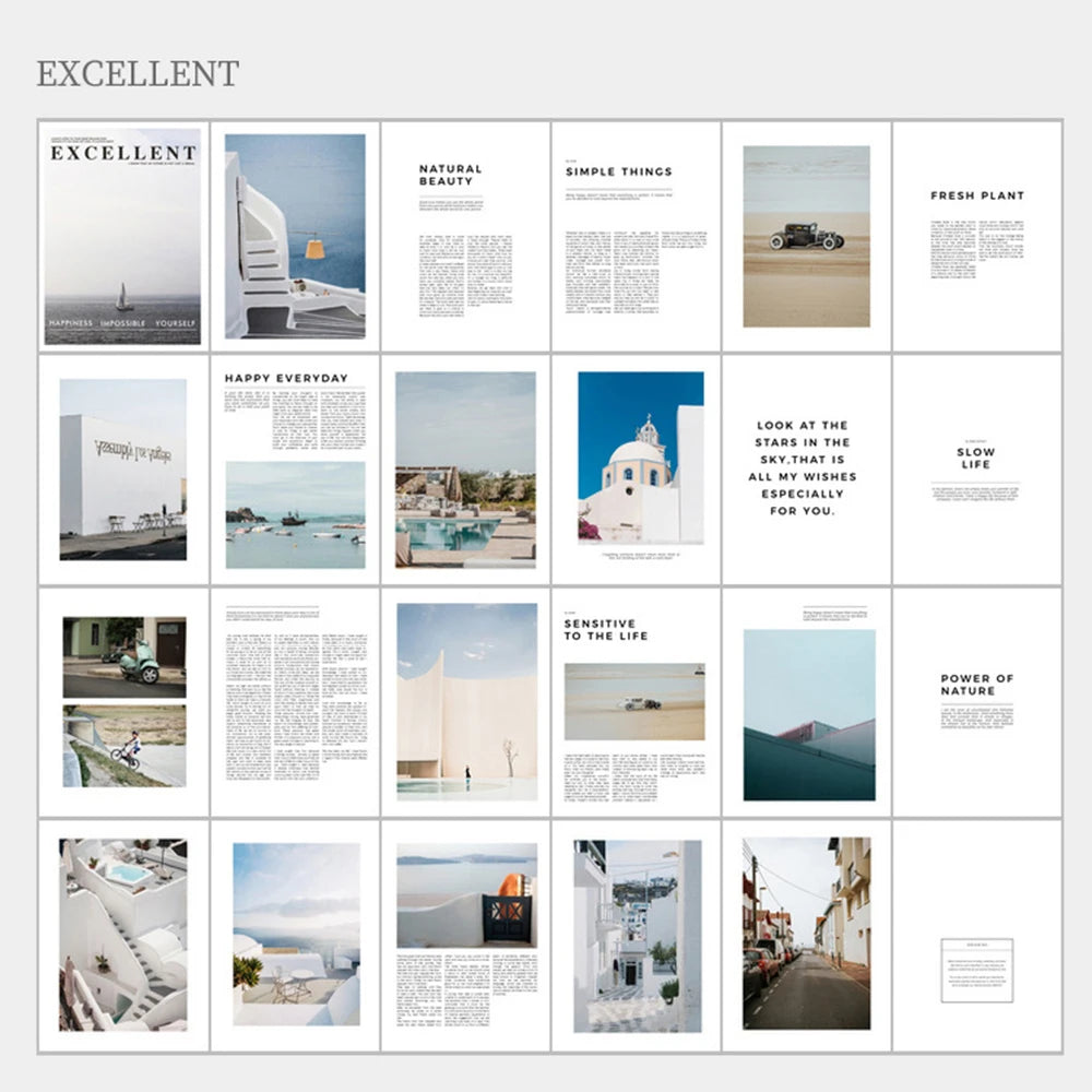 Minimalist English Magazine Decor Prop For Photography
