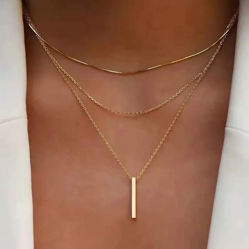 Boho Layered Pendant Necklace For Women