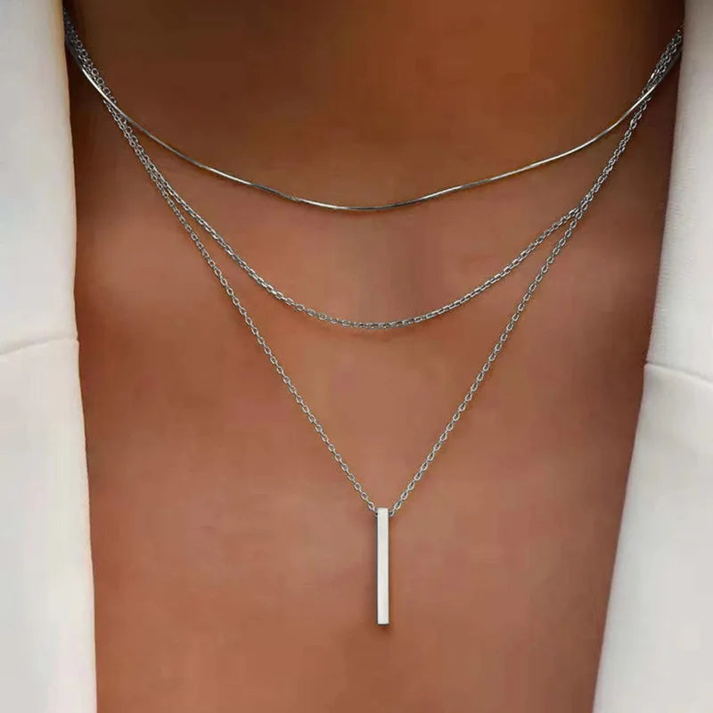 Boho Layered Pendant Necklace For Women