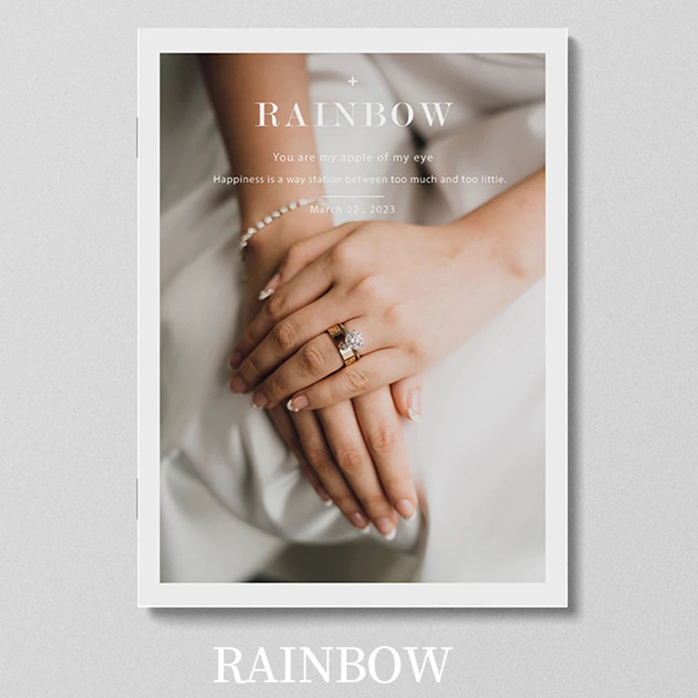 RAINBOW Color Minimalist English Magazine Decor Prop For Photography