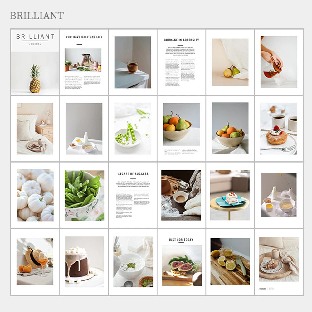 Minimalist English Magazine Decor Prop For Photography