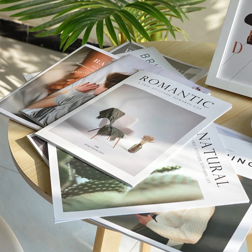 Minimalist English Magazine Decor Prop For Photography