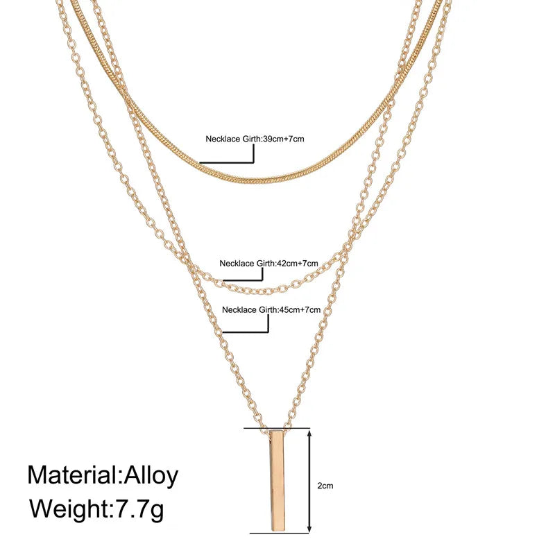 Boho Layered Pendant Necklace For Women