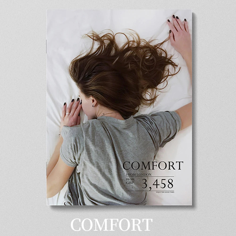 COMFORT Color Minimalist English Magazine Decor Prop For Photography