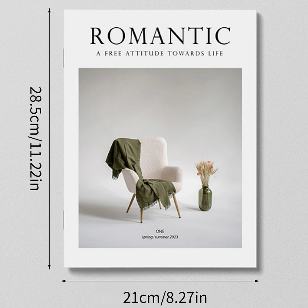 Minimalist English Magazine Decor Prop For Photography