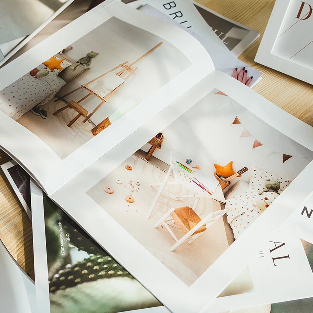 Minimalist English Magazine Decor Prop For Photography