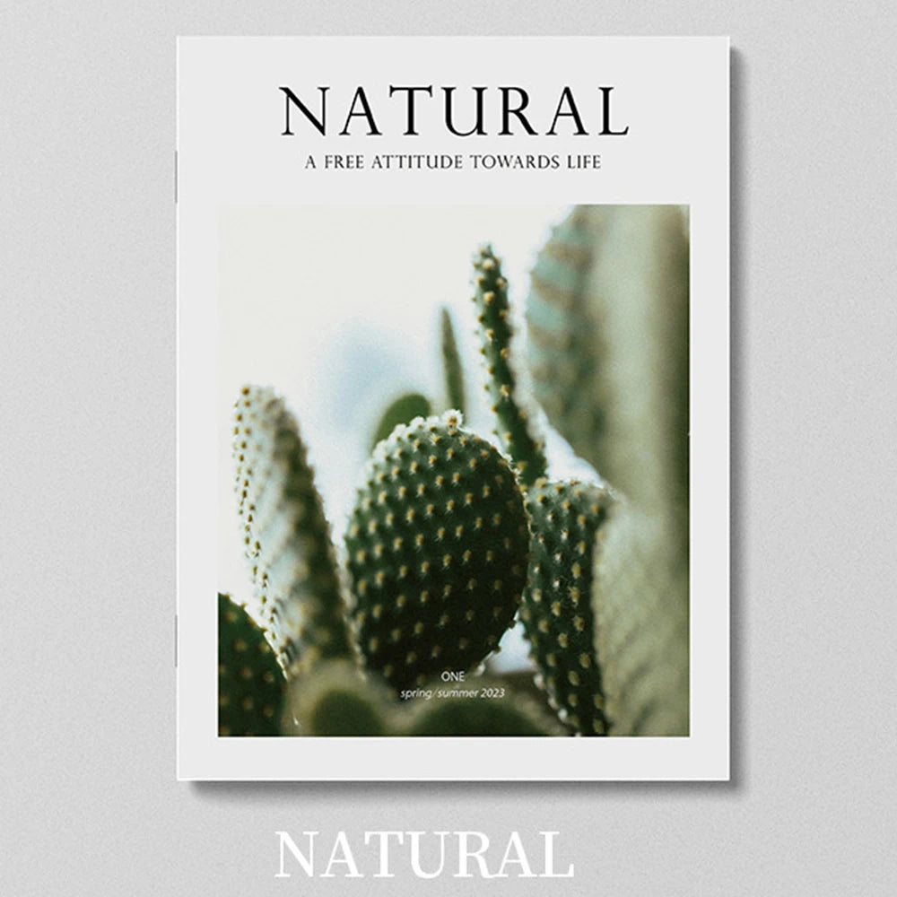 NATURAL Color Minimalist English Magazine Decor Prop For Photography